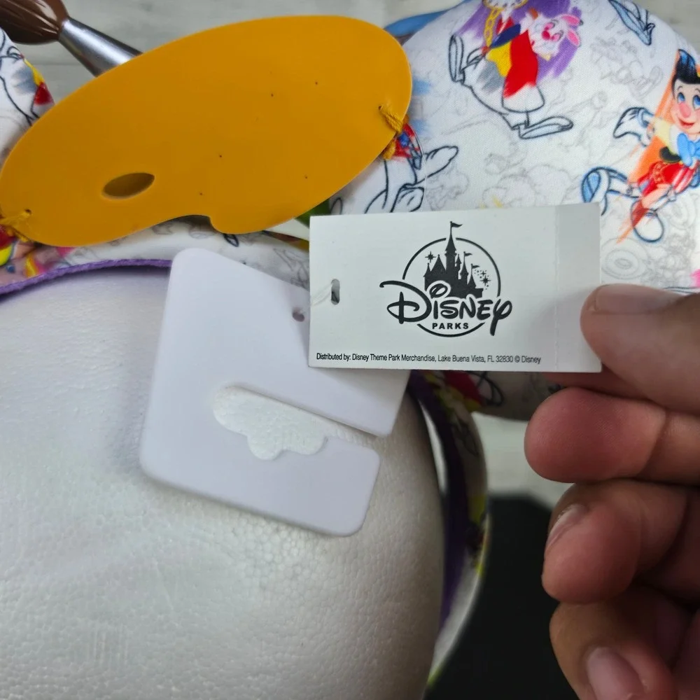 Disney Parks Artist Series Minnie Mouse Ear Headband Palette Paintbrush NWT